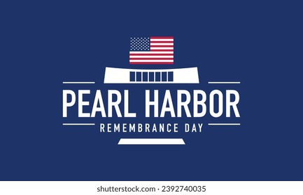 Pearl Harbor Remembrance Day Background Design. Vector Illustration.