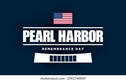 Pearl Harbor Remembrance Day Background Design. Vector Illustration.