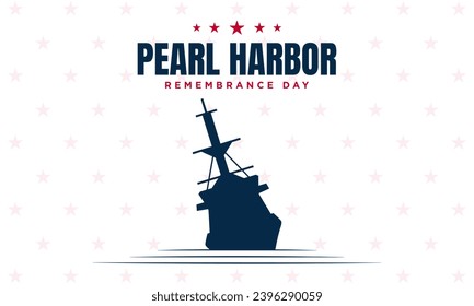 Pearl Harbor Remembrance Day Background Design. Vector Illustration.
