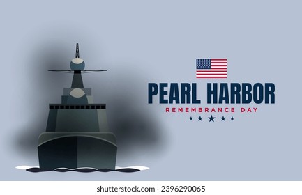 Pearl Harbor Remembrance Day Background Design. Vector Illustration.