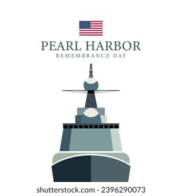 Pearl Harbor Remembrance Day Background Design. Vector Illustration.