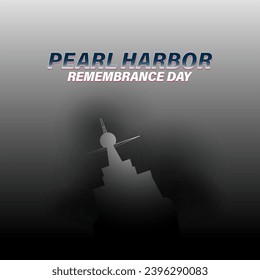 Pearl Harbor Remembrance Day Background Design. Vector Illustration.