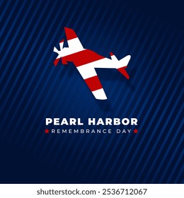 Pearl Harbor Remembrance Day Background Design. Vector Illustration eps 10.