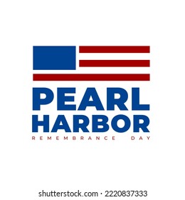 Pearl Harbor Remembrance Day. December 7. Holiday concept. Template for background, banner, card, poster with text inscription. Vector Illustration