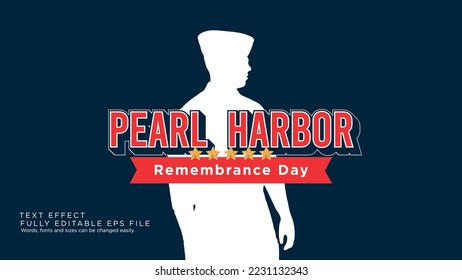 Pearl Harbor Remembrance Day Text Effect Font Type