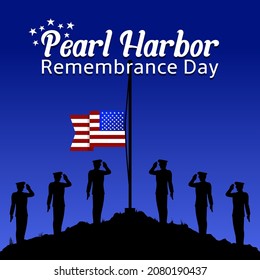 Pearl Harbor Remembrance day theme poster. Vector illustration. Suitable for Poster, Banners, campaign and greeting card.