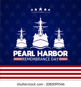 Pearl Harbor Remembrance day theme. Vector illustration. Suitable for Poster, Banners, campaign and greeting card.