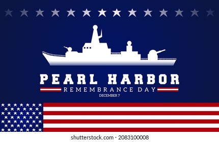 Pearl Harbor Remembrance day theme. Vector illustration. Suitable for Poster, Banners, campaign and greeting card.