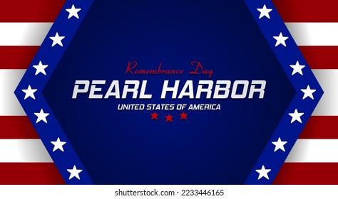 Pearl Harbor Remembrance day theme. Vector illustration. Suitable for Poster, Banners, background and greeting card.