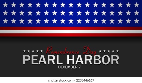 Pearl Harbor Remembrance day theme. Vector illustration. Suitable for Poster, Banners, background and greeting card.