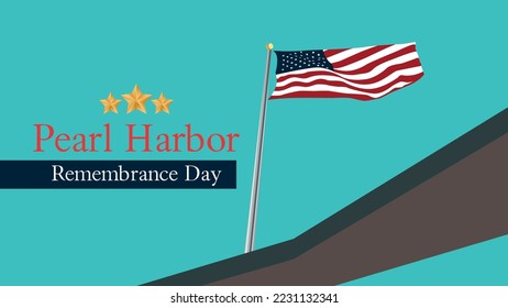 Pearl Harbor Remembrance Day Vector Background Template
