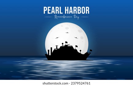 Pearl Harbor remembrance day vector illustration. Pearl Harbor Remembrance day theme. Vector illustration. Suitable for Poster, Banners, background and greeting card. 