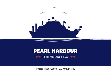 Pearl Harbor remembrance day vector illustration. Pearl Harbor Remembrance day theme. Vector illustration. Suitable for Poster, Banners, background and greeting card. 