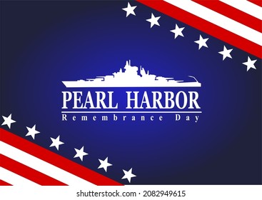 Pearl Harbor Remembrance, Remember and honor vector illustration