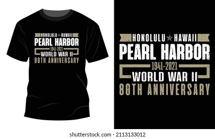 Pearl Harbor - Vector graphic, Typographic poster, vintage, US Veteran T-shirt Design.