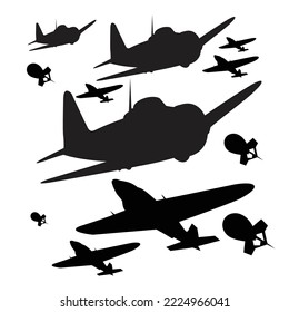 Pearl Harbour template for illustration design. A silhouette vector design