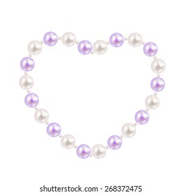 Pearl Heart Background. Vector Illustration EPS10