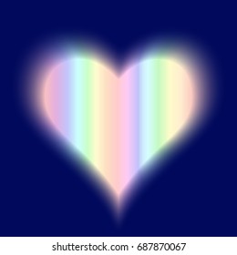 pearl hearts, vector illustration