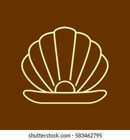 Pearl icon flat.