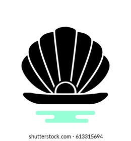 Pearl icon flat.