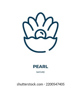 Pearl icon. Linear vector illustration from nature collection. Outline pearl icon vector. Thin line symbol for use on web and mobile apps, logo, print media.