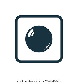 pearl icon Rounded squares button, on white background 