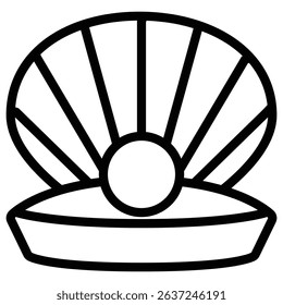 Pearl icon Simple thin line stroke