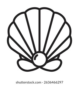 Pearl icon Thin line illustration