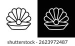 Pearl icon vector, illustration logo template in trendy style