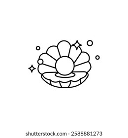 Pearl icon Vector logo set flat