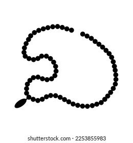 Pearl icon vector. Necklace illustration sign. jewel symbol. Gem logo.