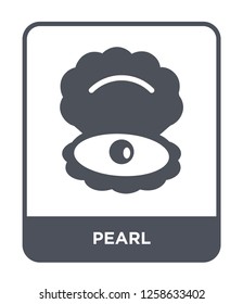 pearl icon vector on white background, pearl trendy filled icons from Nautical collection, pearl simple element illustration