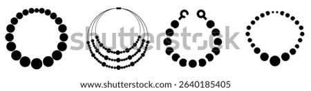 Pearl icon vector set. Necklace illustration sign collection. jewel symbol. Gem logo.