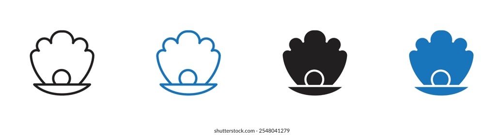 Pearl icon Vector set outline