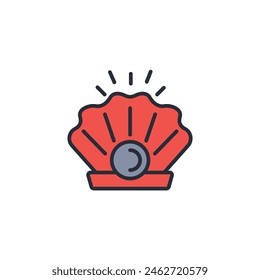 Pearl icon. vector.Editable stroke.linear style sign for use web design,logo.Symbol illustration.