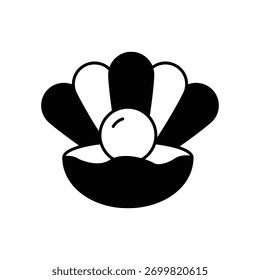 Icono de perlas con fondo blanco Vector Ilustración de stock