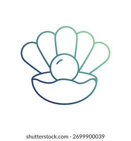 Pearl icon with white background vector stock illustration