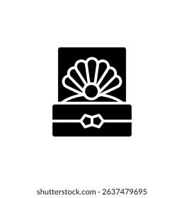 pearl icons isolated on White Background. Flat style design
