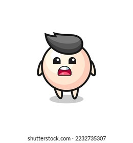 pearl illustration with apologizing expression, saying I am sorry , cute style design for t shirt, sticker, logo element