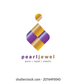 pearl jewel ornamental logo can be suitable for branding or shop starting with the jewelry, antique, traditional, exotic, royal, classy, handmade and overall exclusive ornament collections.