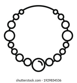 Pearl jeweler icon. Outline pearl jeweler vector icon for web design isolated on white background