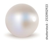 Pearl. Jewelry, gemstone, white, round, luxury, shiny, smooth, elegant, precious, natural, marine, rare, beauty, ornament, fashion, glossy, treasure, iridescent.