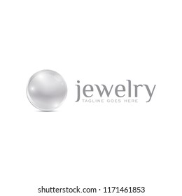 pearl jewelry logo icon vector template
