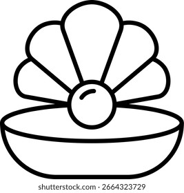 Diseño de icono de Vector de línea de perlas