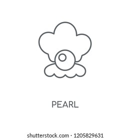 Pearl linear icon. Pearl concept stroke symbol design. Thin graphic elements vector illustration, outline pattern on a white background, eps 10.