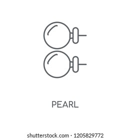 Pearl linear icon. Pearl concept stroke symbol design. Thin graphic elements vector illustration, outline pattern on a white background, eps 10.