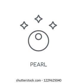 Pearl linear icon. Modern outline Pearl logo concept on white background from Luxury collection. Suitable for use on web apps, mobile apps and print media.