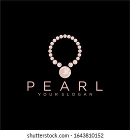 Pearl Logo Black Background Design Idea