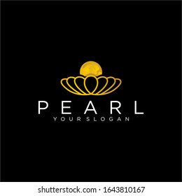 Pearl Logo Black Background Design Idea