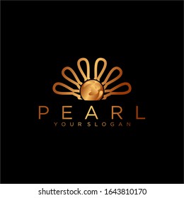 Pearl Logo Black Background Design Idea